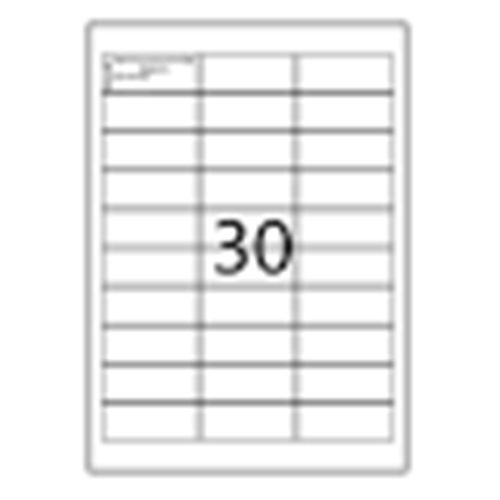 Rediform A4 30C Label Sheet 30 Label P Sheet A4 64x25.4m box of 100 sheet